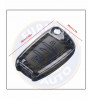 Car Flip Key Cover case fob for Base Model Audi A6L A4 Q7 A3 A4 A6 in ABS Fiber Checks Black Color