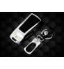KEYLESS Key cover case fob for TOP MODEL A8 A6L A4 Q5 A4L in Zinc alloy and leather Black color