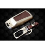 KEYLESS Key cover case fob for TOP MODEL A8 A6L A4 Q5 A4L in Zinc alloy and leather Brown color