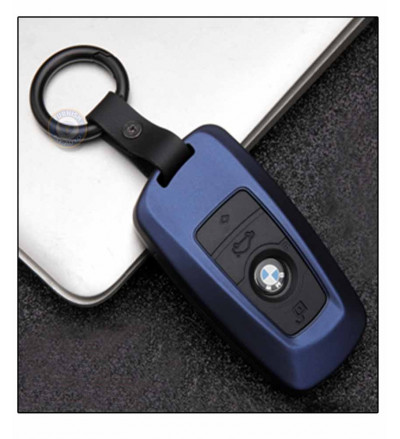 Car KEYLESS Key Cover Case Fob for BMW 520LI GT 3 Series,New 7 Series,New X3 in ABS Fiber  Blue Color