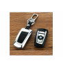 Car KEYLESS Key cover case fob for BMW 520LI GT 3 SERIES, NEW 7 SERIES,  NEW X3 in Zinc alloy and leather Black color
