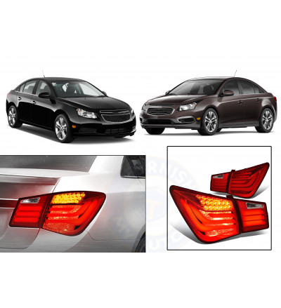 Car Exterior Rear Tail Bumper LED Modified Reflector Brake Light for for Chevrolet Cruze (SET OF 4 PCS)
