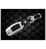 Flip Key cover case fob for Ford Fiesta, EcosportOld, Kuga in Zinc alloy and leather Black color