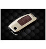 Flip Key cover case fob for Ford Fiesta, EcosportOld, Kuga in Zinc alloy and leather Brown color