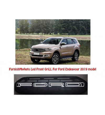 Car Exterior Front Grill White Led Lighting for Ford Endeavour 2019 Year Model (with Complete Wiring)