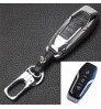 KEYLESS Key Cover for Ford Endeavour in Zinc alloy and leather Black Color