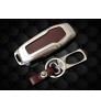 KEYLESS Key Cover case fob for Ford Endeavour in Zinc alloy and leather Brown Color