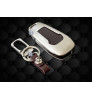 Flip Key cover case fob for Ford Aspire, Figo, Endeavour in Zinc alloy and leather Brown color