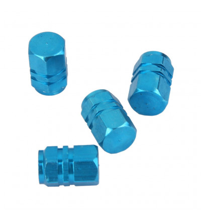 Nuts shape Tyre air Valve Stem Caps for Car, Truck, Bike (Blue Colour)