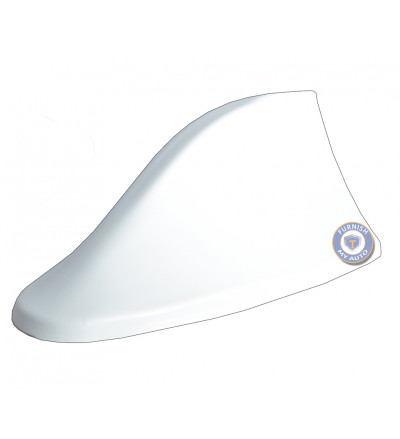 Boson Universal Car Roof Mounted Shark Fin Shaped Antenna in White Color for BIGGER CARS