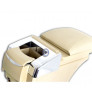 Carfu Universal PU leather armrest and center console in Beige color