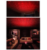 Star Night Bedroom Romantic Mood 4 Patterns Light lamp Dual USB Phone Charging Switch Socket in RED (1 pc)