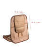 Mesh Bamboo Car Bead Seat Cushion Back Support Chocolate design Cream color