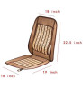 Mesh Bamboo Car Bead Seat Cushion Back Support Chocolate Button design Brown color.