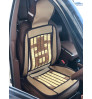 Universal Mesh Bamboo Car Bead Seat Cushion Back Support in Brown/Beige Color Stripes for Car, Bus, Truck, Home, Office