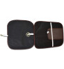 Mesh Bamboo Car Bead Seat Cushion Back Support Chocolate Button design Brown color.