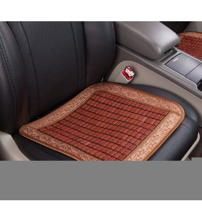 Universal Mesh Bamboo Car Wooden Sitting Bead Seat Square Shaped In Brown Color for Car, Bus, Truck, Home, Office