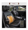 Car Newest Bead Seat Mesh Bamboo Back Lumbar Support (Beige Colour)