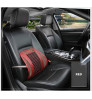 Universal Newest Bead Seat Mesh Bamboo Back Lumbar Support in Light Red Color for Car, Bus, Truck, Home, Office