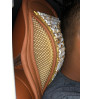 Universal Bead Seat Mesh Bamboo Soft Neck Rest In Brown Color for Car, Bus, Truck, Home, Office