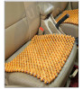 Bead Seat Wooden Cushion Cover Pad for Acupressure Sitting in Full Beige Color for Car, Bus, Truck, Home, Office (1 pc)