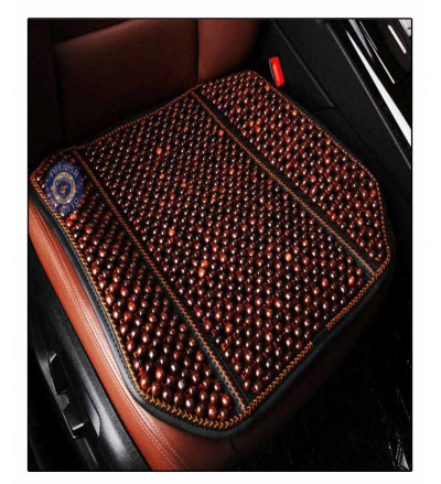 Wooden Bead Seat Cushion Cover Pad for Acupressure Sitting in Brown Color for Car, Bus, Truck, Home, Office (1 pc)