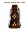 Car Bead Seat covering full head rest in Brown Color