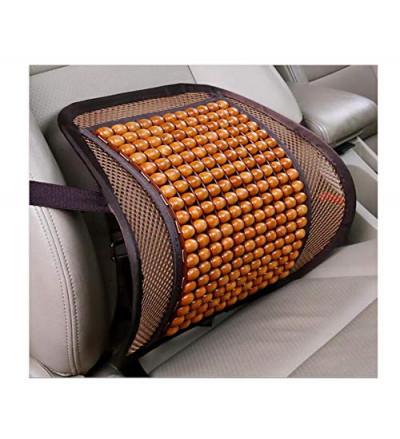 Car Bus Truck Bead seat back lumbar support in Brown beads