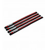 Car Exterior Bumper Guard Edge Scratch Protector 4 pcs in PVC Rubber for Hyundai in Red Color