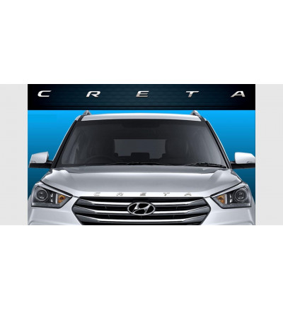 Car Exterior ABS Silver Chrome Alphabet 3D Letter 3D Sticker Logo Emblem Trim Badge Adhesive Decal for Hyundai Creta