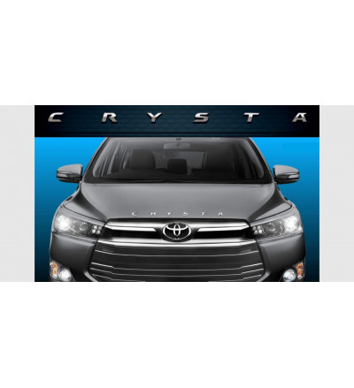 Car Exterior ABS Silver Chrome Alphabet 3D Letter Sticker Logo Emblem Trim Badge Adhesive Decal for Toyota Crysta