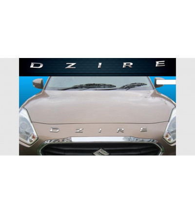Car Exterior ABS Silver Chrome Alphabet 3D Letter Sticker Logo Emblem Trim Badge Adhesive Decal for Maruti Suzuki Swift Dzire