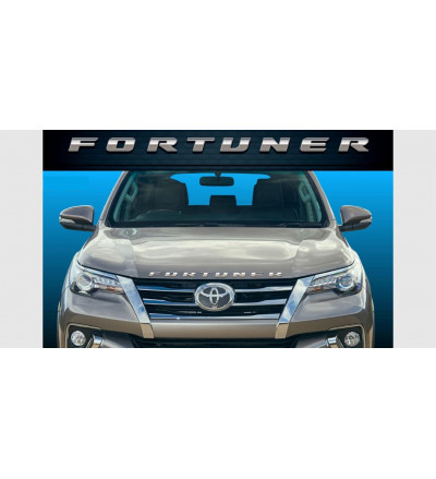 Car Exterior ABS Silver Chrome Alphabet 3D Letter 3D Sticker Logo Emblem Trim Badge Adhesive Decal for Toyota Fortuner