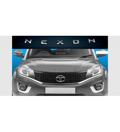 Car Exterior ABS Silver Chrome Alphabet 3D Letter 3D Sticker Logo Emblem Trim Badge Adhesive Decal for Tata Nexon