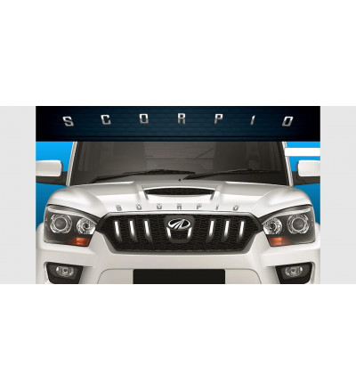 Car Exterior ABS Silver Chrome Alphabet 3D Letter Sticker Logo Emblem Trim Badge Adhesive Decal for Mahindra Scorpio