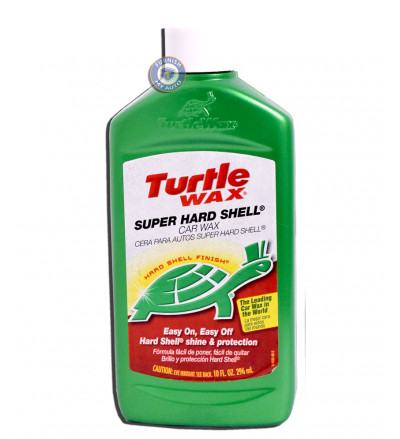 Turtle Wax's  super hard shell car wax 296 ml. Cleans & shines, Great for clear coats. Lasts up to 12 months.