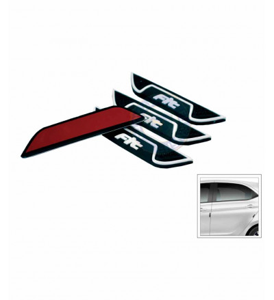i-pop Car Door Guard Edge Scratch Protector Exterior Accessories Black Color (SET OF 4 PCS)