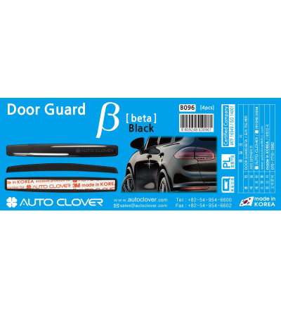 Auto Clover Car Exterior Beta Universal Smoked Door Guard edge Scratch Protector(B 096)