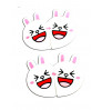 Sanrio Hello Half Kitty Laughing Car Door Guard Edge Scratch Protector 4 PCS in White in PVC Rubber