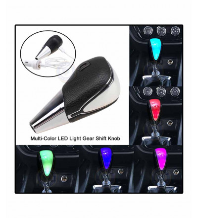 Car LED Shift Lever Knob for Automatic Gear Exclusive Universal Interior Accessories with Multicolor Light