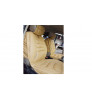 Premium PU Leather Car Seat Cushion Cover in Beige-Cream Fit for All 4 seat vehicle