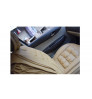 Premium PU Leather Car Seat Cushion Cover in Beige-Cream Fit for All 4 seat vehicle