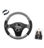 Steering Cover & Power Steering Knob Handle Cover Kit for All Cars(Rubber Black)