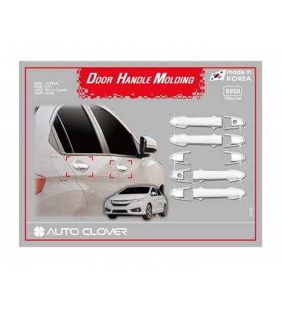 Auto Clover Car Imported Chrome Door Handle Latch Cover Compatible with Honda City,Jazz(B 850)