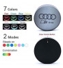 Car LED Logo Cup Holder 7 Colors Changing Atmosphere Lamp for Hyundai