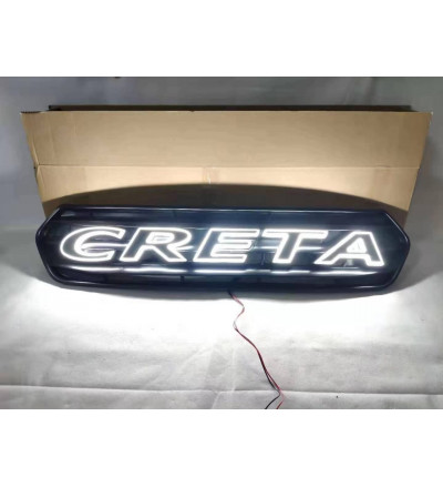 Car Front Grill White Led Lighting Exterior Accessories for Hyundai Creta (With Complete Wiring)