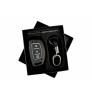 Car Remote KEYLESS Key Cover Case Fob for Hyundai Creta Top Model in Metal Black with Radium White Color