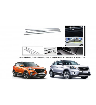 Car Lower Chrome Window Garnish For Hyundai Creta 2015-2019 