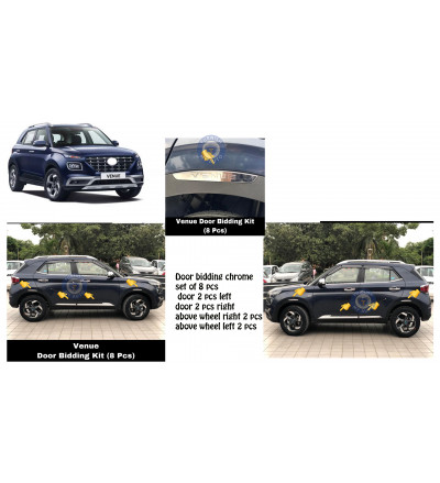 Door Bidding Chrome Exterior Accessories for Hyundai Venue 2019 Model