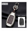 Car KEYLESS Key Cover case fob for Top Model Hyundai Verna in Zinc Alloy Metal and Leather Brown Color